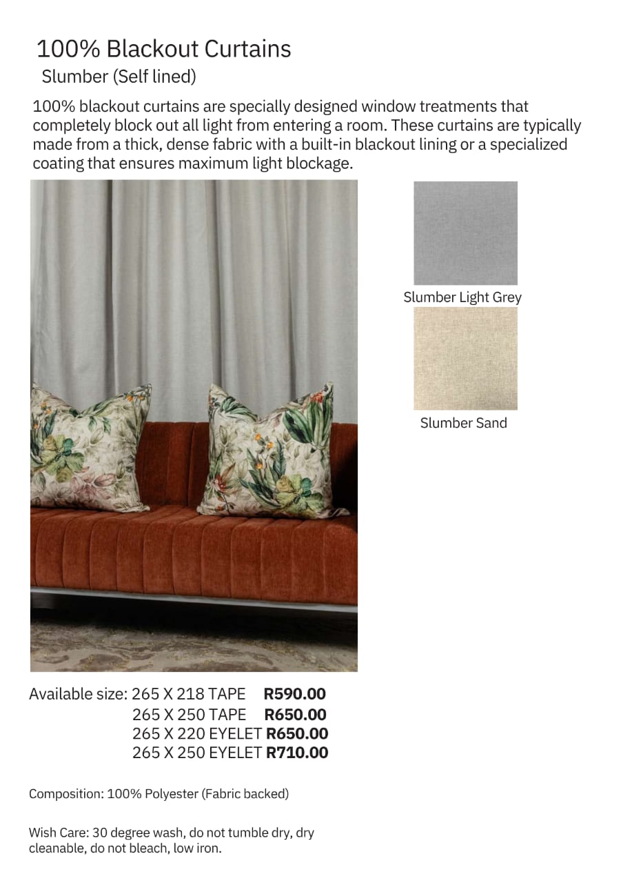 100% Blackout Curtains — Slumber
